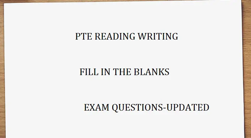 blanks exam question